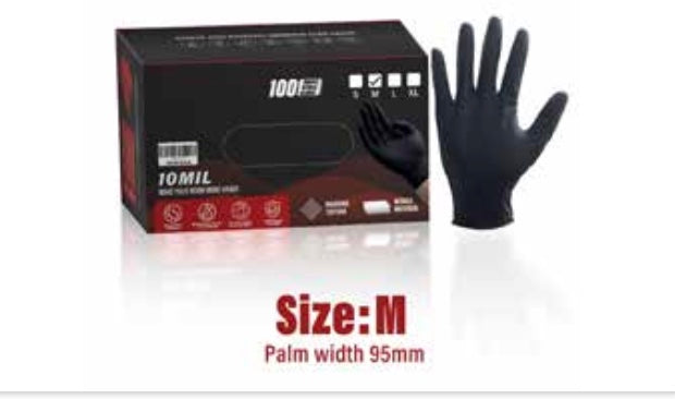 GLOVES IND-NI-BK-M SIZE:M