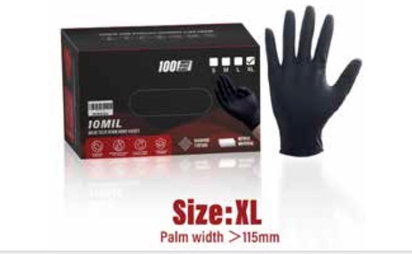 GLOVES IND-NI-BK-XL SIZE:XL